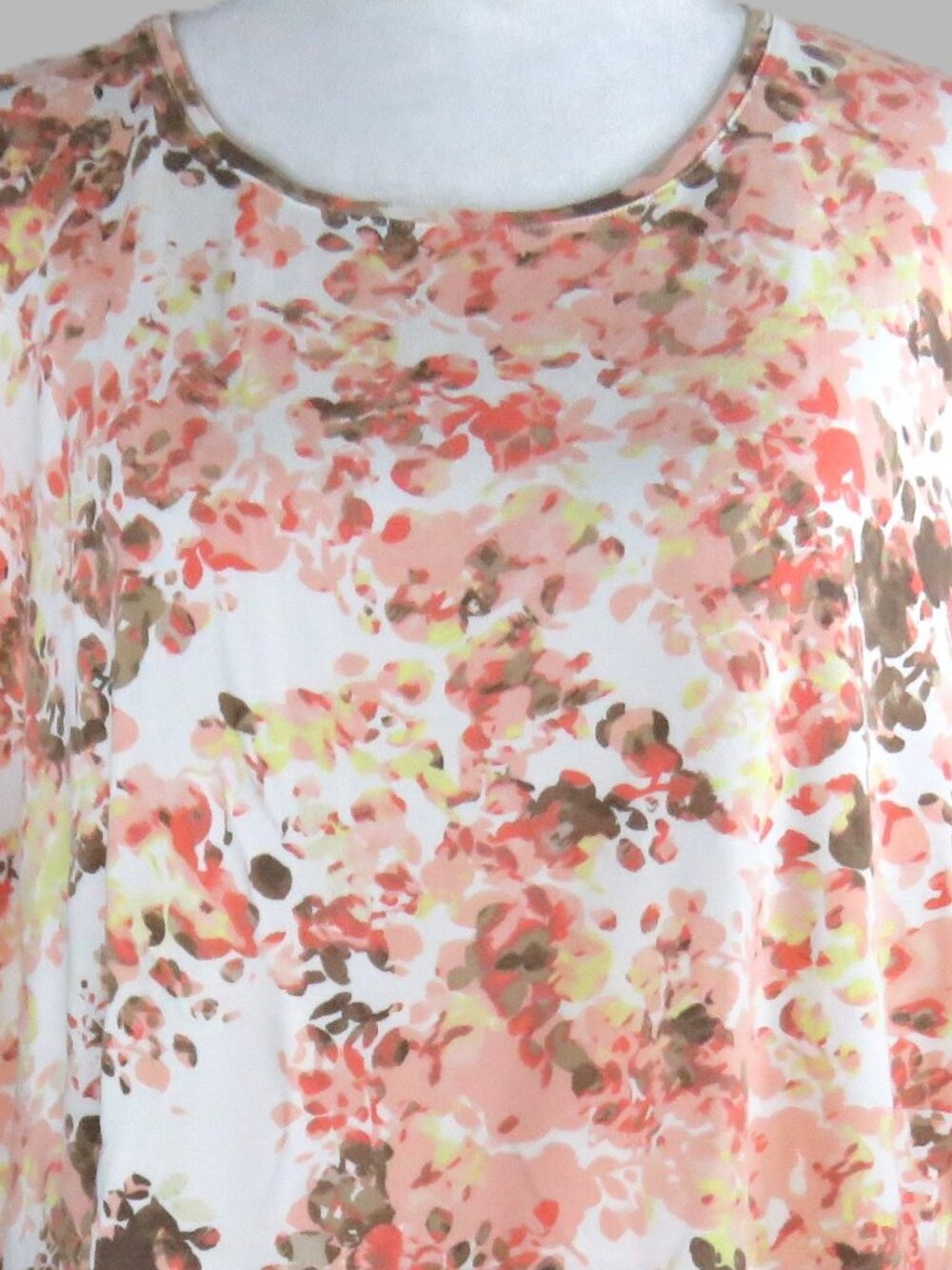Croft & Borrow Women's Orange & Brown Short-Sleeve Classic-Tee Size 2X (C1945)